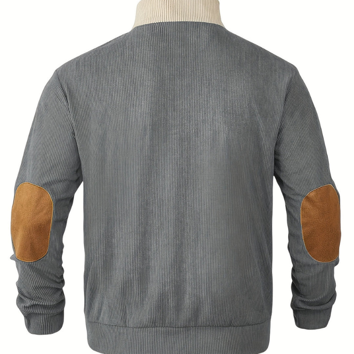 Men's Sweatshirt | Retro Button Design | Modern Mens Clothing