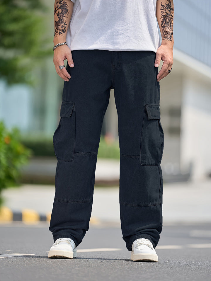 Men’s Jeans | Loose Fit Barrel Style | Multi-Pocket Design | Premium Cotton