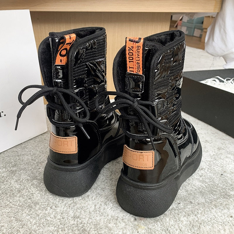 Snow Boots Women | Winter Shoes | Warm Lace-Up Design