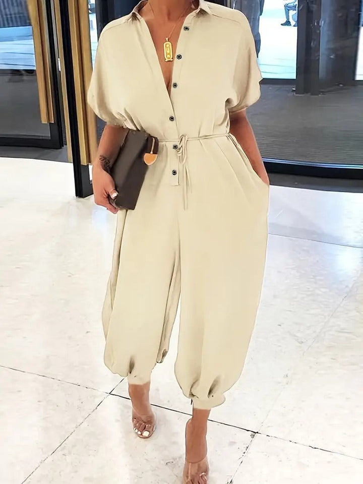 Ladies' Jumpsuit | Wide Legs & Waist Tie | Relaxed & Summery | Comfortable Fit