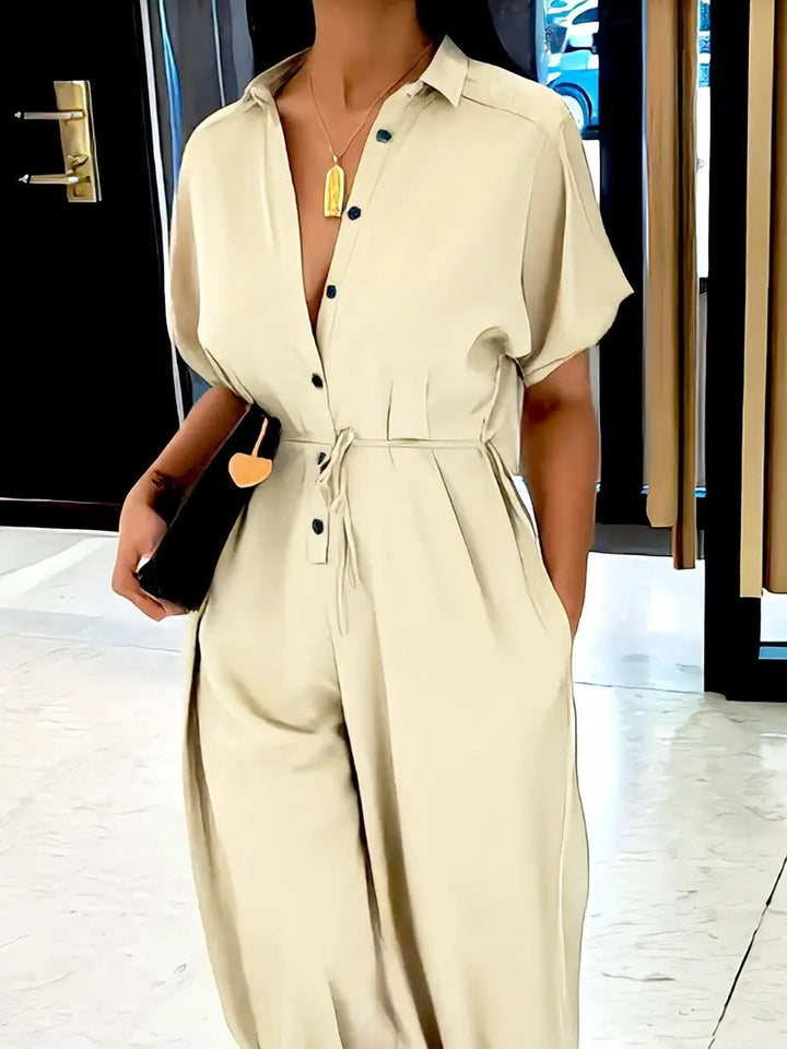 Ladies' Jumpsuit | Wide Legs & Waist Tie | Relaxed & Summery | Comfortable Fit