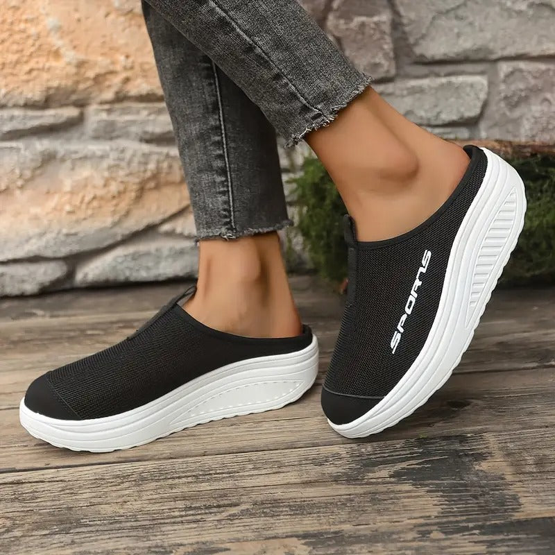 Ladies' Sandals | Breathable Mesh & Slip-on | Mid-heel & EVA Sole | Summer & Comfortable Fit