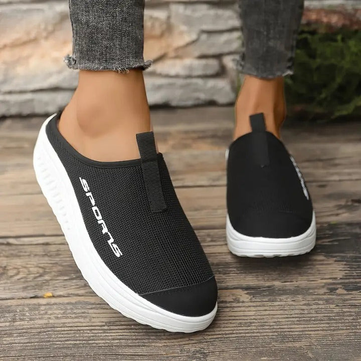 Ladies' Sandals | Breathable Mesh & Slip-on | Mid-heel & EVA Sole | Summer & Comfortable Fit