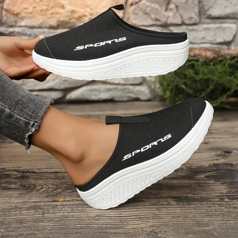 Ladies' Sandals | Breathable Mesh & Slip-on | Mid-heel & EVA Sole | Summer & Comfortable Fit