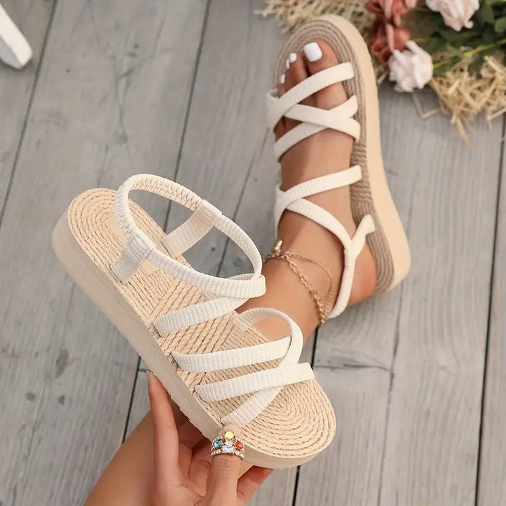 Ladies' Sandals | Elegant Straps & Open Toe | Mid-Height Heel | EVA Material for Summer