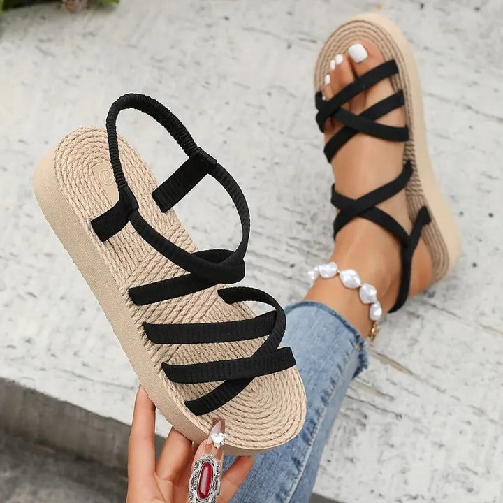 Ladies' Sandals | Elegant Straps & Open Toe | Mid-Height Heel | EVA Material for Summer