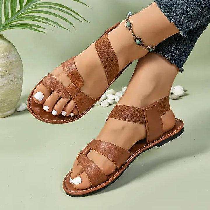 Ladies' Sandals | Minimalist Design & Ankle Strap | Lightweight & Open Toe | Leather