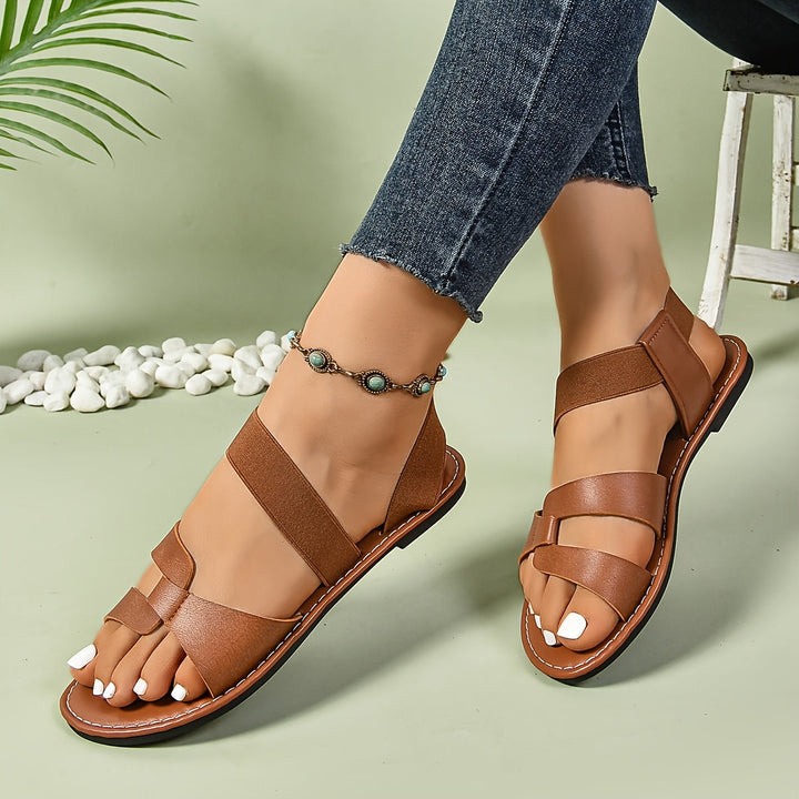 Ladies' Sandals | Minimalist Design & Ankle Strap | Lightweight & Open Toe | Leather