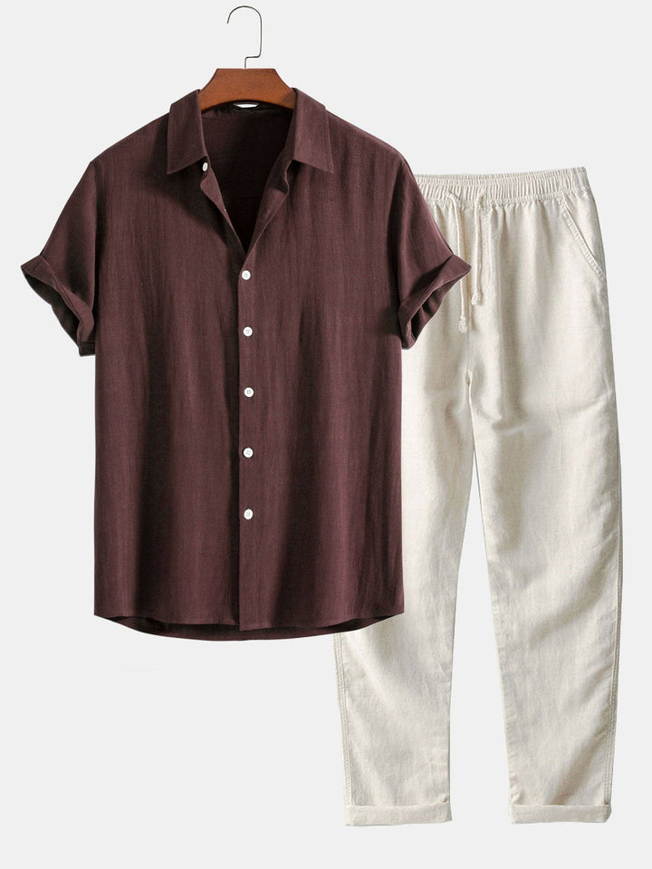 Linen Shirt & Pants Set | Breathable & Comfortable | Summer Relaxed Look