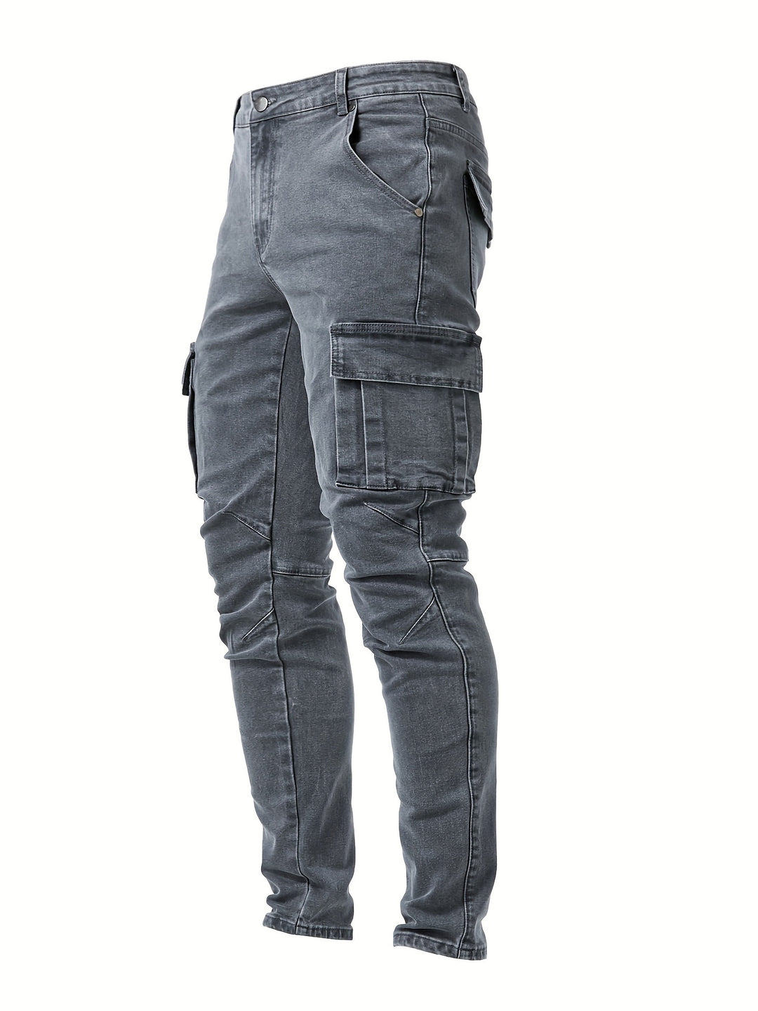 Men's Cargo Jeans | Slim Fit | Multiple Pockets & Stretch | Casual Street Style