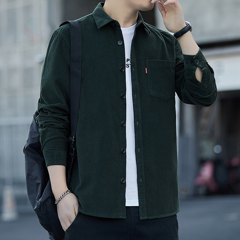 Men's Corduroy Shirt Jacket | Casual & Trendy | Button Closure & Chest Pockets