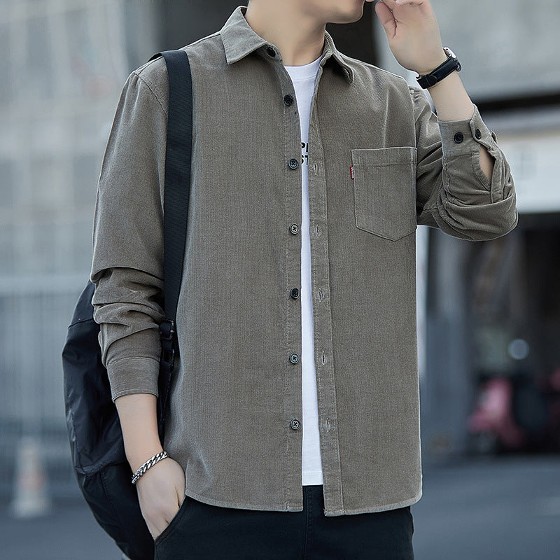 Men's Corduroy Shirt Jacket | Casual & Trendy | Button Closure & Chest Pockets