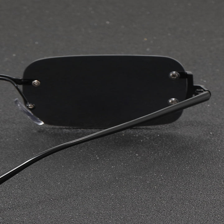 Men's Glasses | Retro Square | Metal Frame | Rimless Design