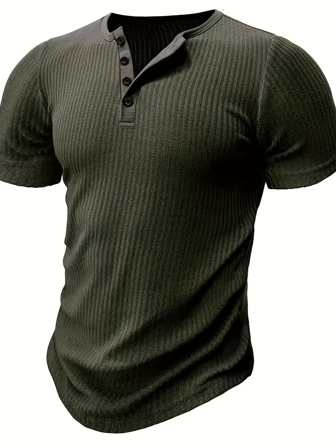 Men's Henley Shirt | Knitted & Striped | Casual & Chic | Summer