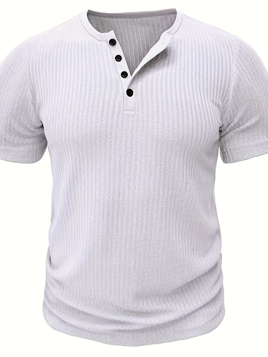 Men's Henley Shirt | Knitted & Striped | Casual & Chic | Summer