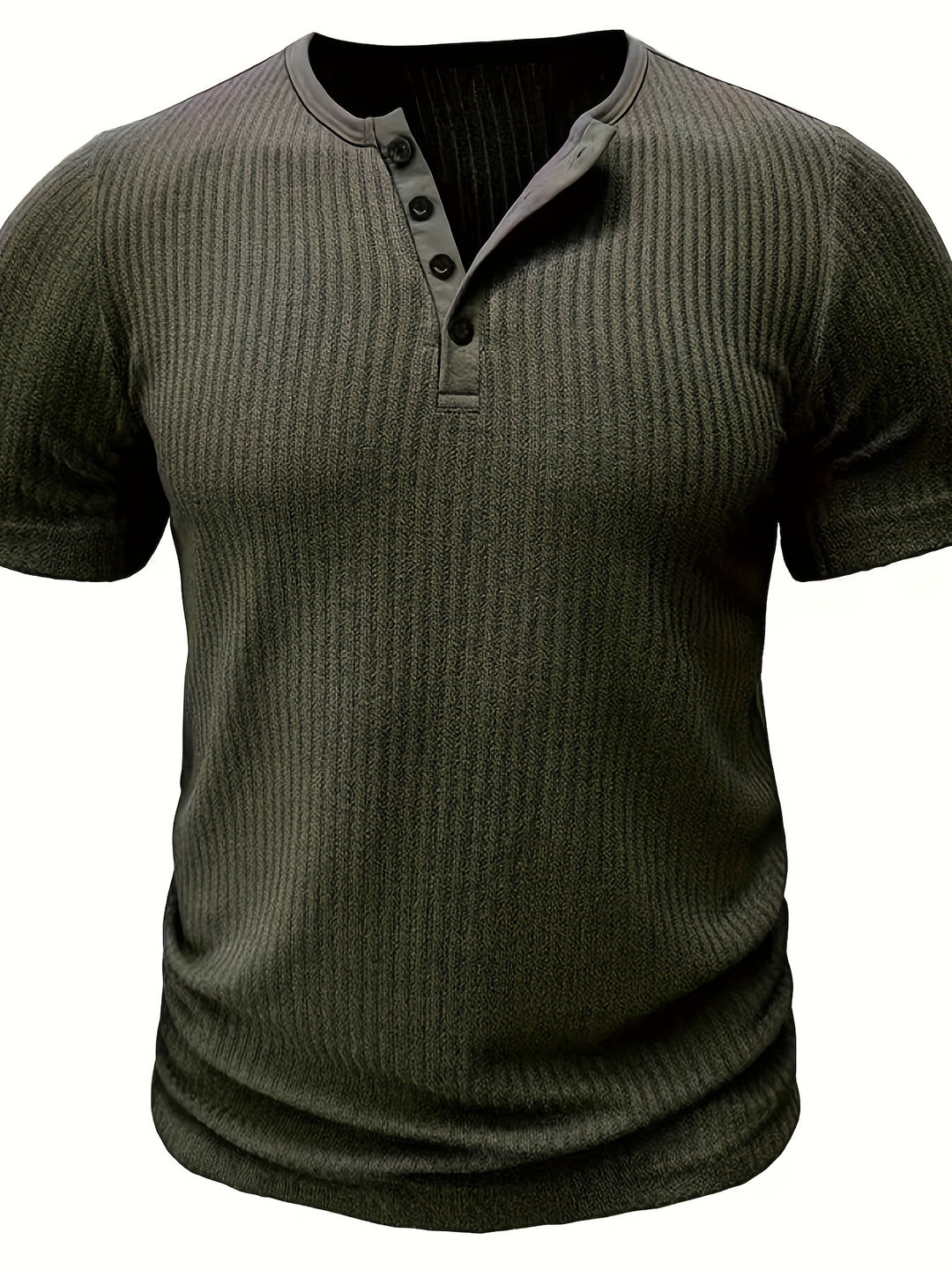 Men's Henley Shirt | Knitted & Striped | Casual & Chic | Summer