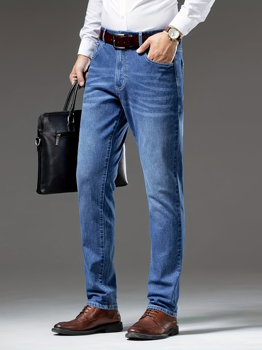 Men's Jeans | Slim Fit Stretch | Denim Blue | Casual & Business