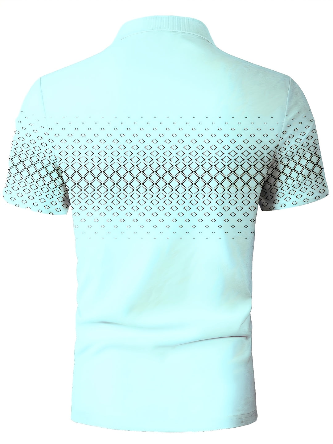 Men's Polo Shirt | Black Diamond Print | Comfortable & Stretchy | Short Sleeve
