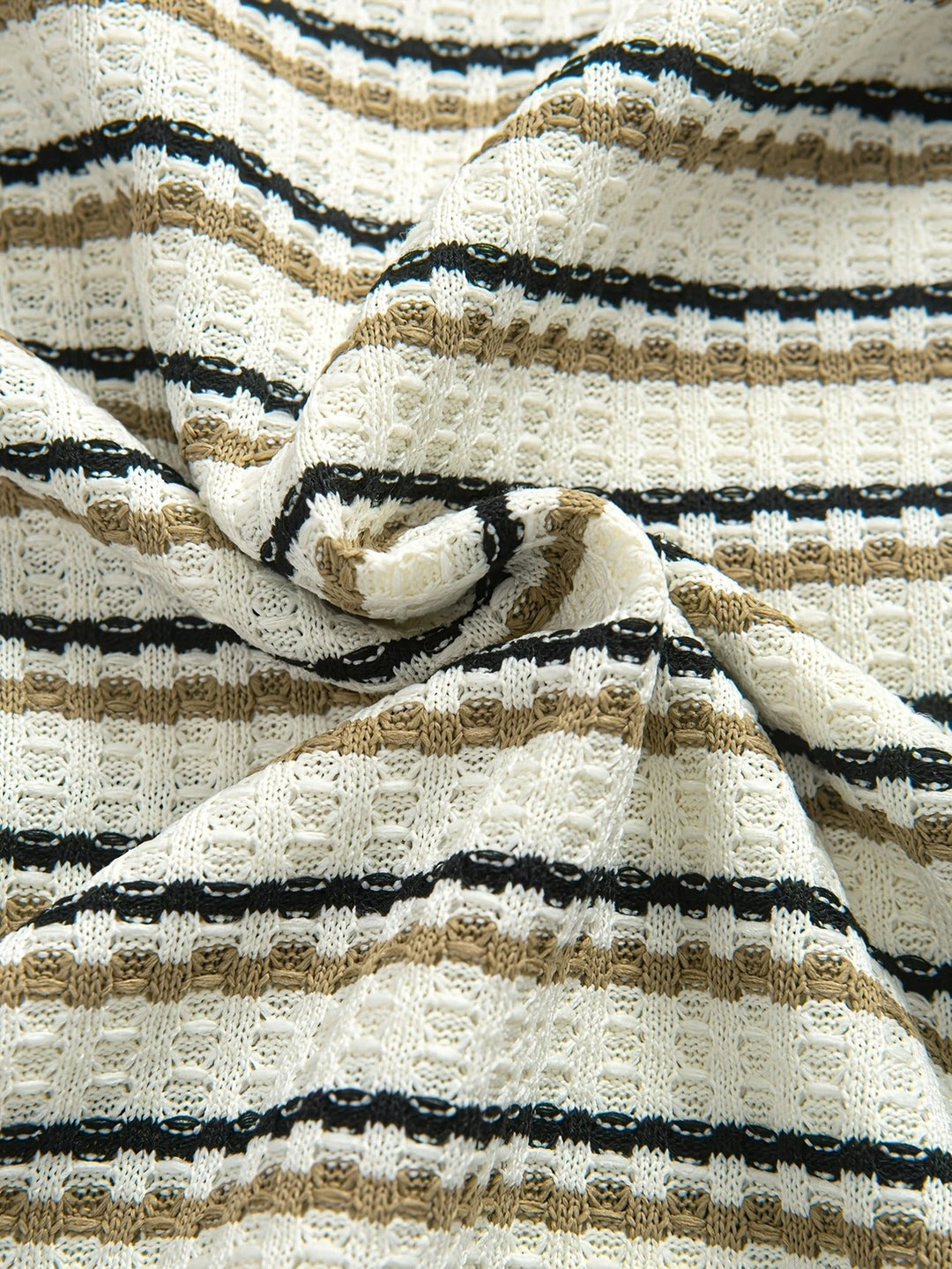 Men's Polo Shirt | Striped Knit | Comfortable & Breathable | Summer