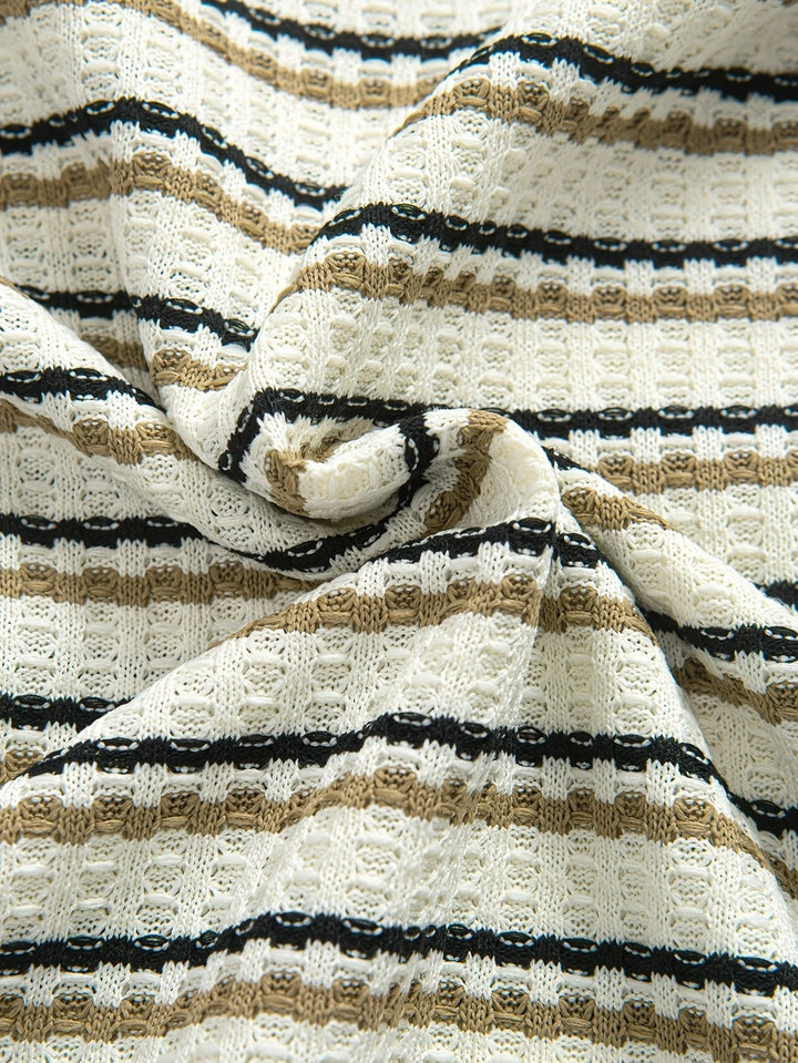 Men's Polo Shirt | Striped Knit | Comfortable & Breathable | Summer