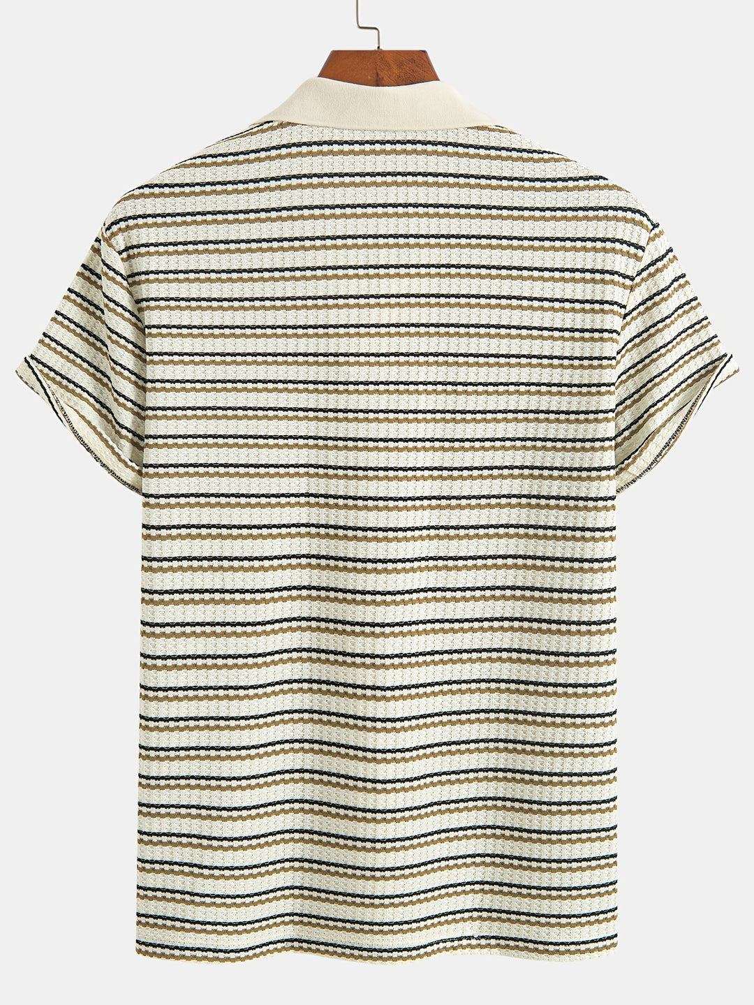 Men's Polo Shirt | Striped Knit | Comfortable & Breathable | Summer