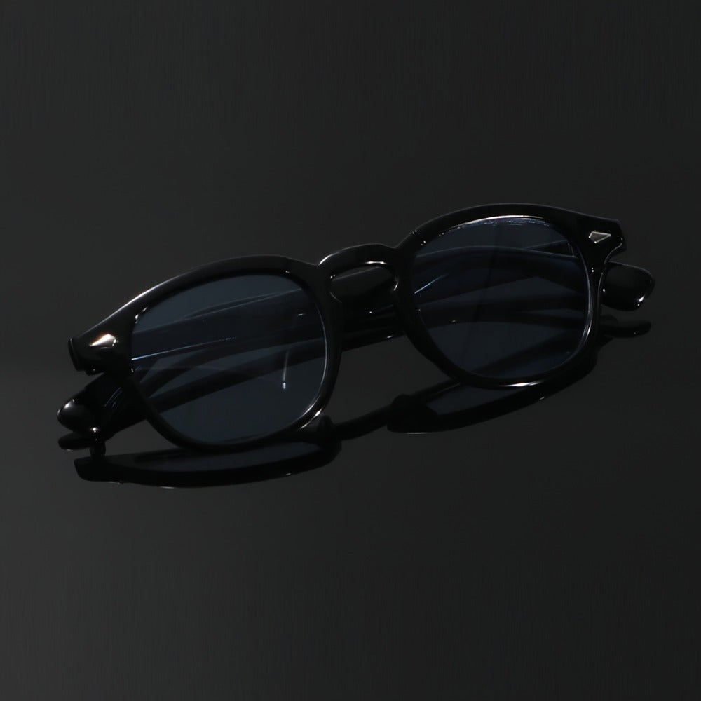 Men's Retro Sunglasses | Black Round Frame & AC Lenses | Casual & Stylish