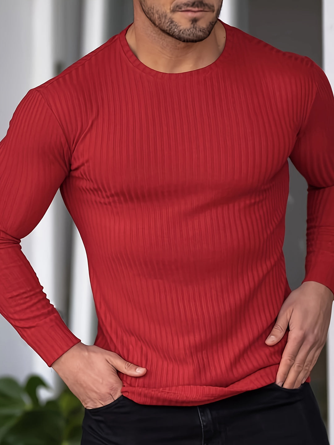 Men's Shirt | Plain & Breathable | Long Sleeves | Casual Comfort