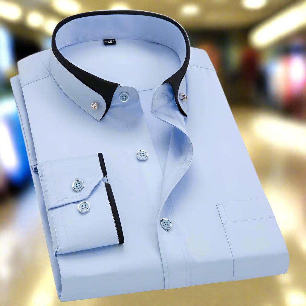 Men's Shirt | Slim Fit & Business | Formal Shirt with Button Closure