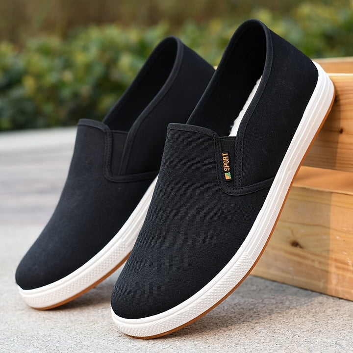 Men's Sneakers | Blue Slip-On Loafers | Elastic Side Band & Non-Slip Sole | Breathable & Comfortable
