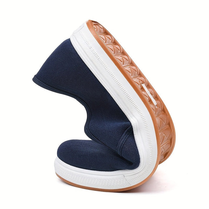 Men's Sneakers | Blue Slip-On Loafers | Elastic Side Band & Non-Slip Sole | Breathable & Comfortable