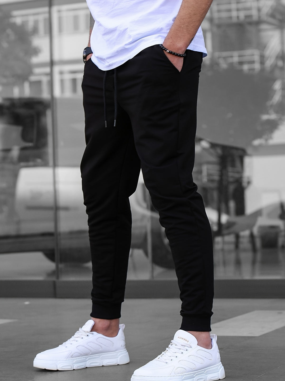 Men's Sports Pants | Lightweight & Breathable | Drawstring & Slim-Fit | Casual