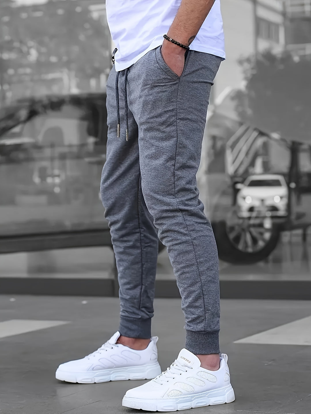 Men's Sports Pants | Lightweight & Breathable | Drawstring & Slim-Fit | Casual