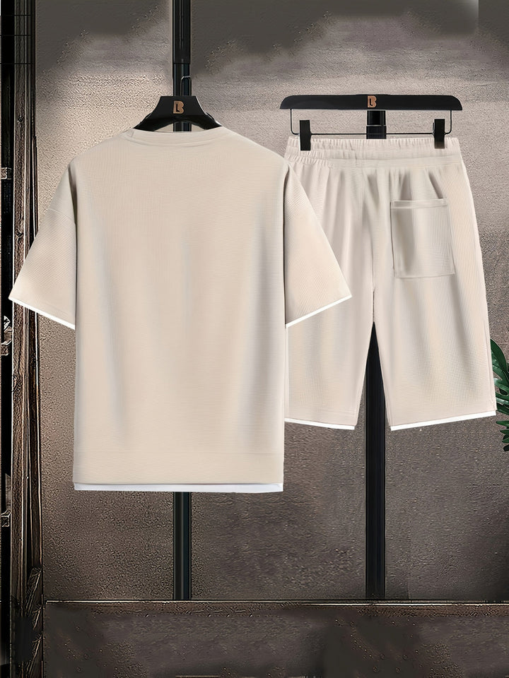 Men's Sports Set | Waffle Pattern & Breathable | Loose Fit | Polyester
