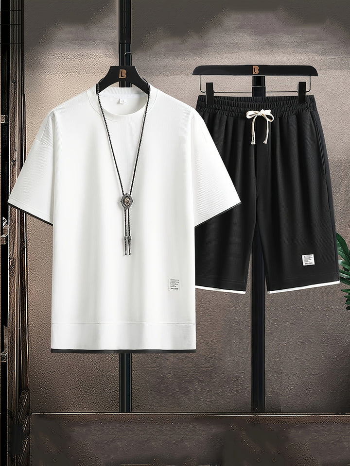 Men's Sports Set | Waffle Pattern & Breathable | Loose Fit | Polyester