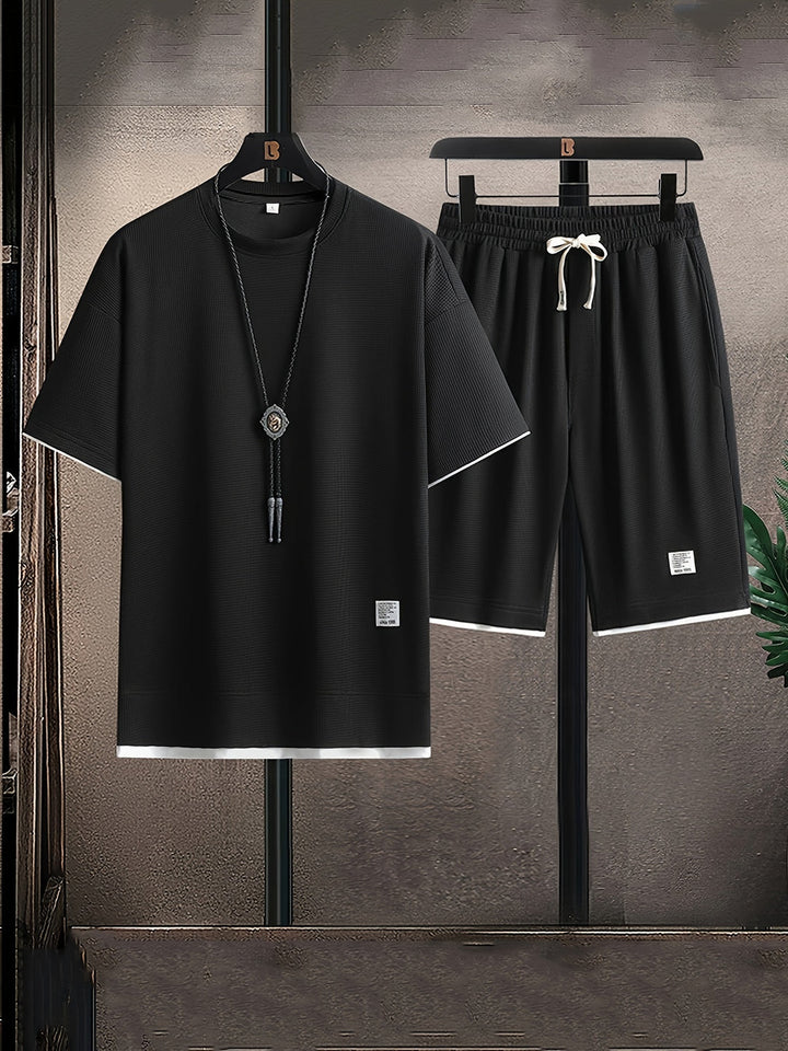 Men's Sports Set | Waffle Pattern & Breathable | Loose Fit | Polyester