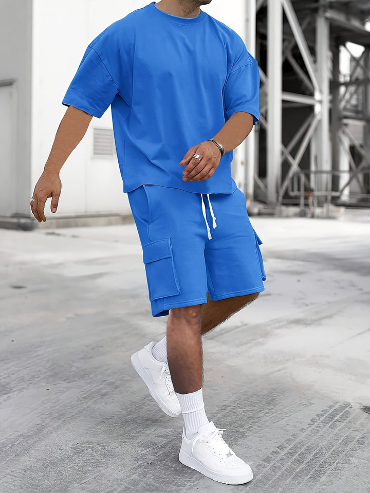Men's Sportswear Set | Breathable Fabric | Comfort & Style | T-Shirt & Shorts