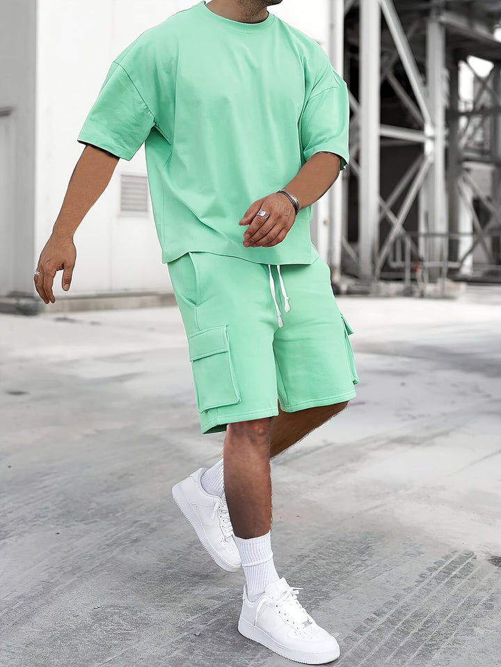 Men's Sportswear Set | Breathable Fabric | Comfort & Style | T-Shirt & Shorts