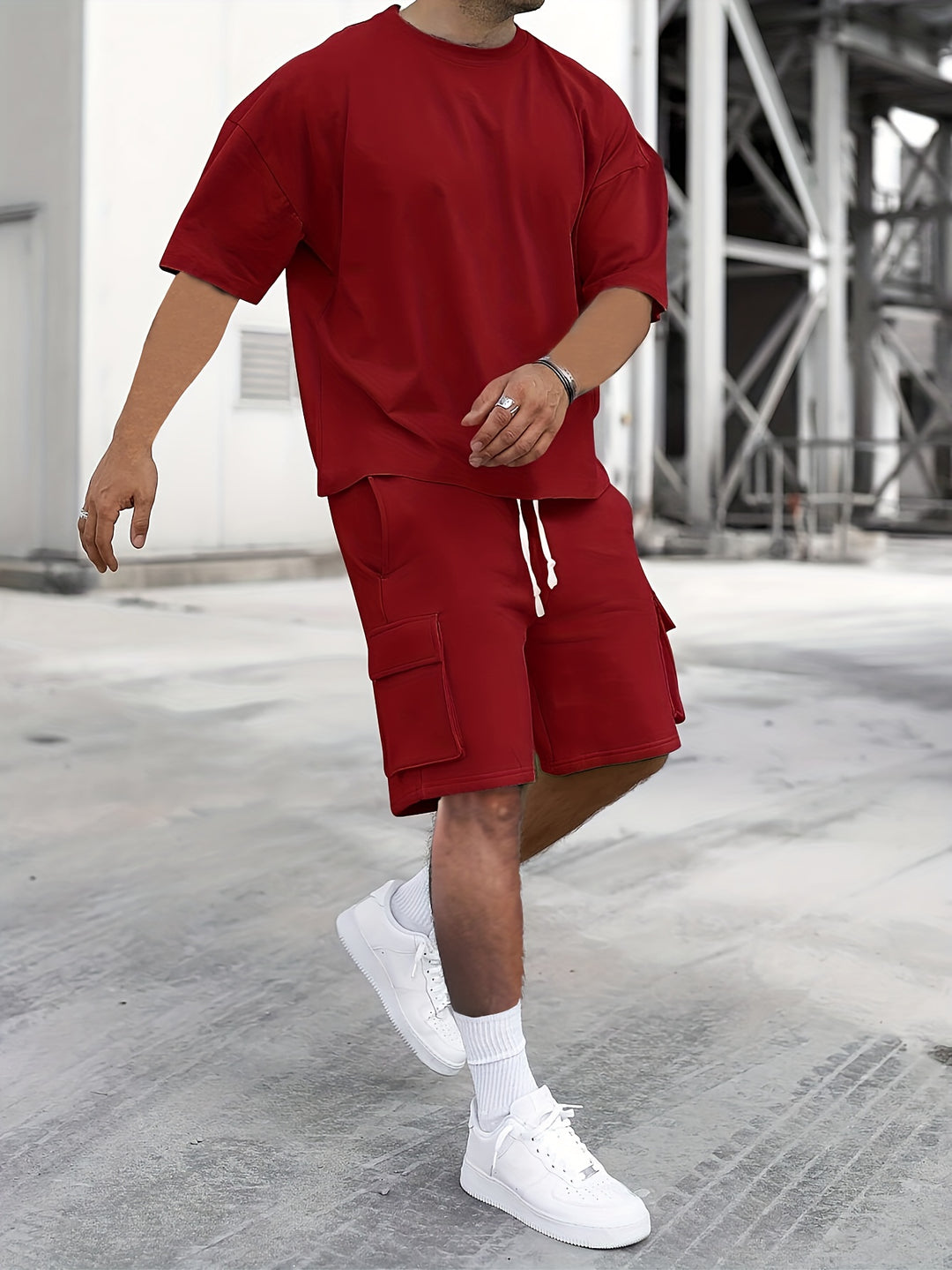 Men's Sportswear Set | Breathable Fabric | Comfort & Style | T-Shirt & Shorts