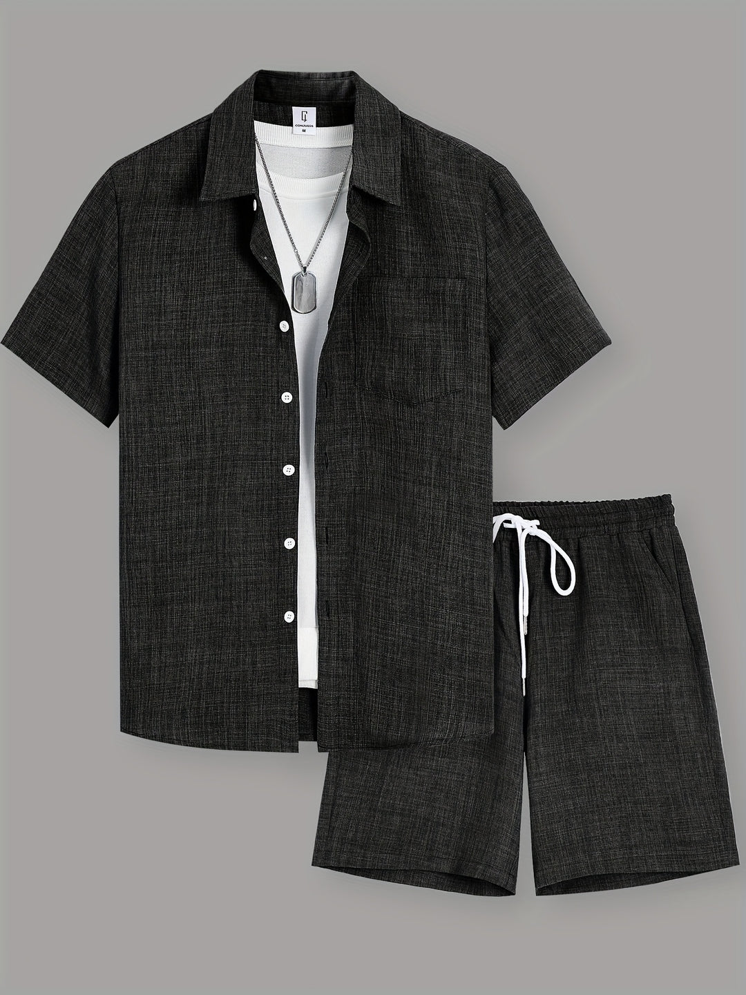 Men's Summer Set | Casual & Comfortable | Short Sleeves & Drawstring Shorts