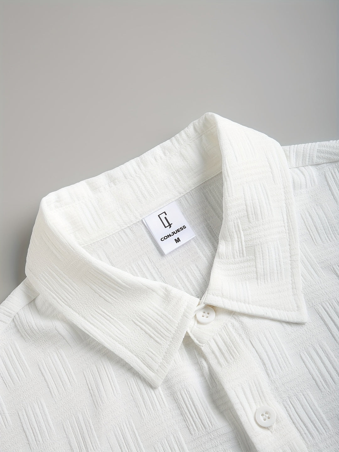 Men's Summer Set | Embroidered Shirt & Drawstring Shorts | Solid Colour | Casual
