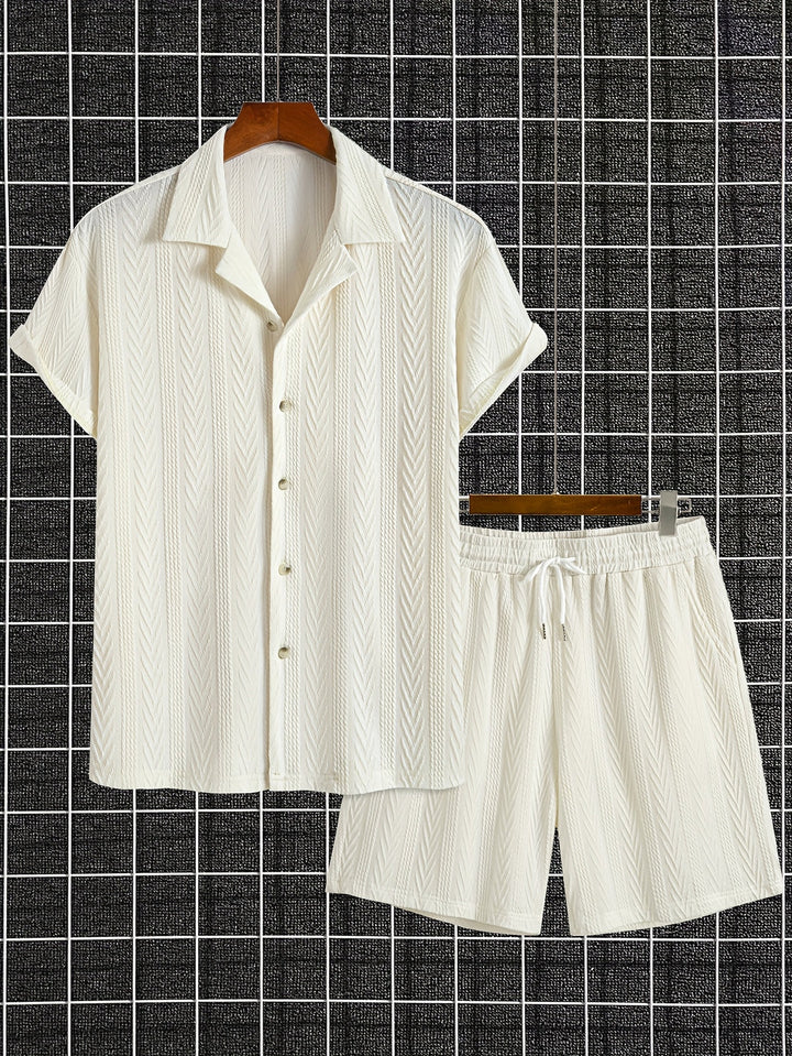 Men's Summer Set | Knitted Shirt & Shorts | Streetwear Style & Comfortable