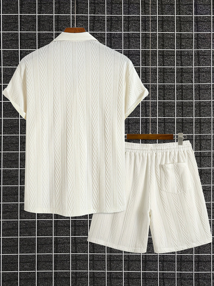 Men's Summer Set | Knitted Shirt & Shorts | Streetwear Style & Comfortable