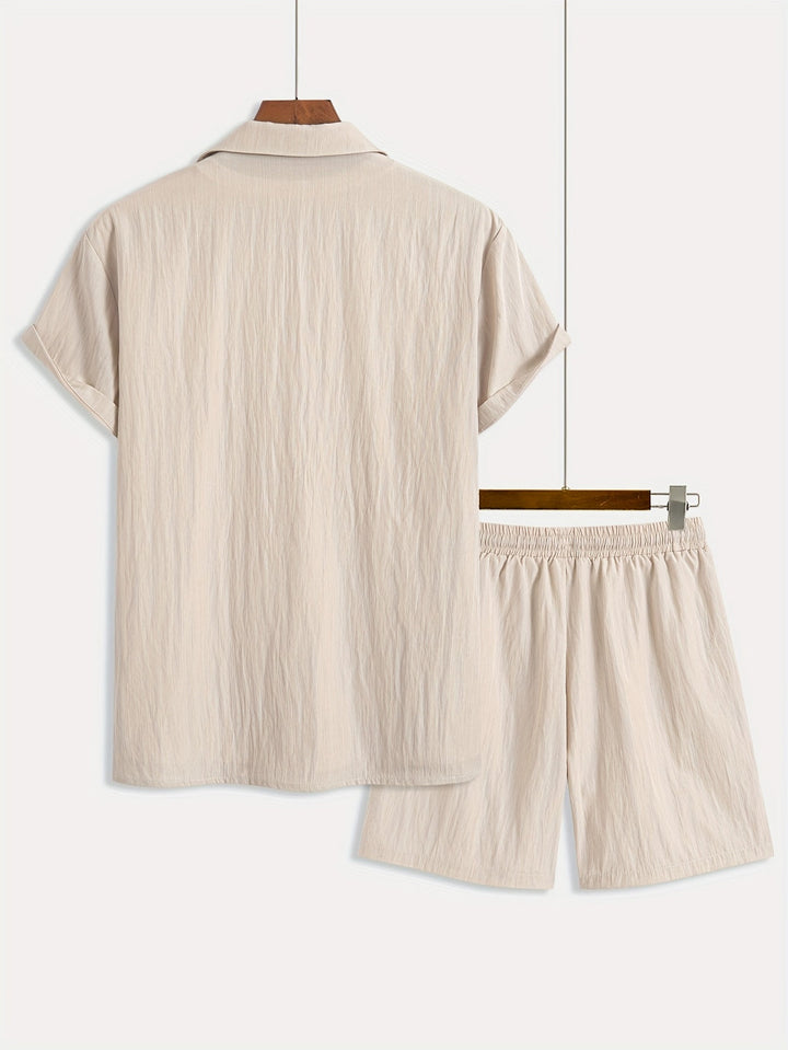 Men's Summer Set | Revers Shirt & Trousers | Stylish & Casual | Classic Elegance