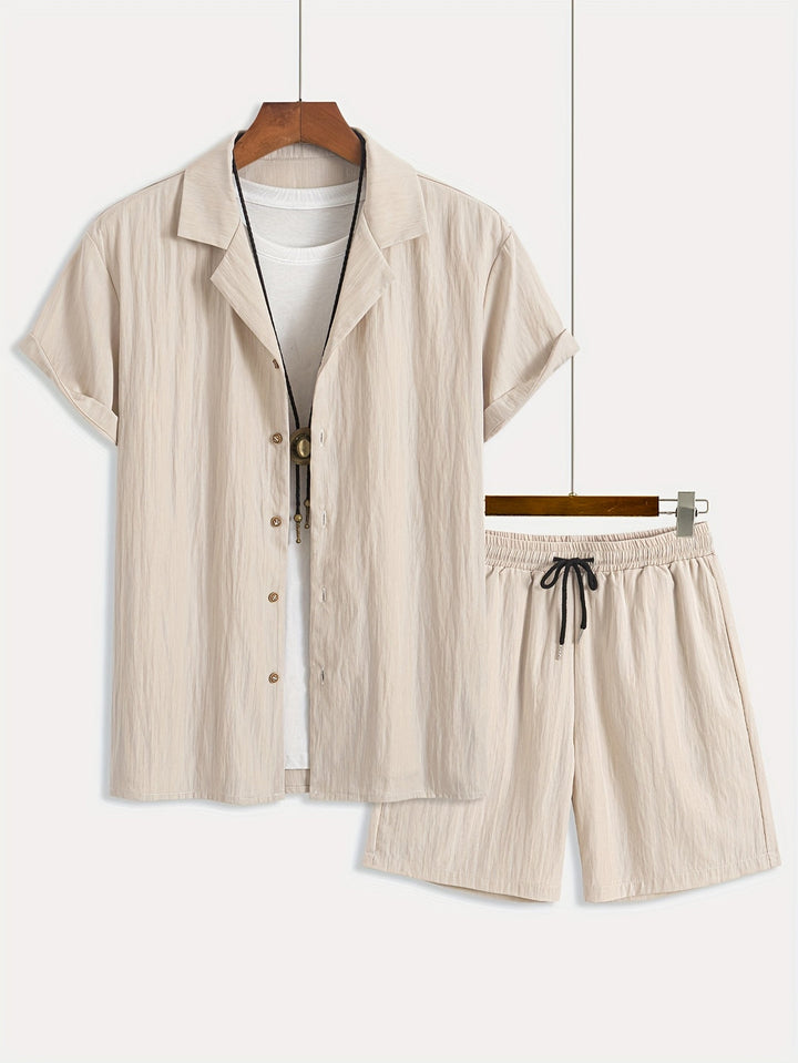 Men's Summer Set | Revers Shirt & Trousers | Stylish & Casual | Classic Elegance