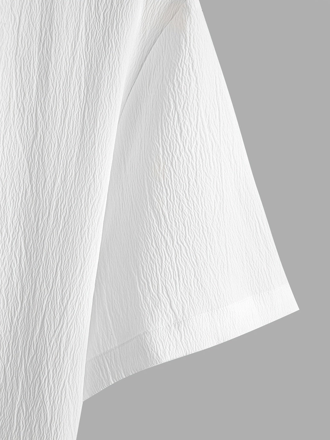 Men's Summer Set | Short Sleeves & Stand Collar | Plain Colour | Polyester