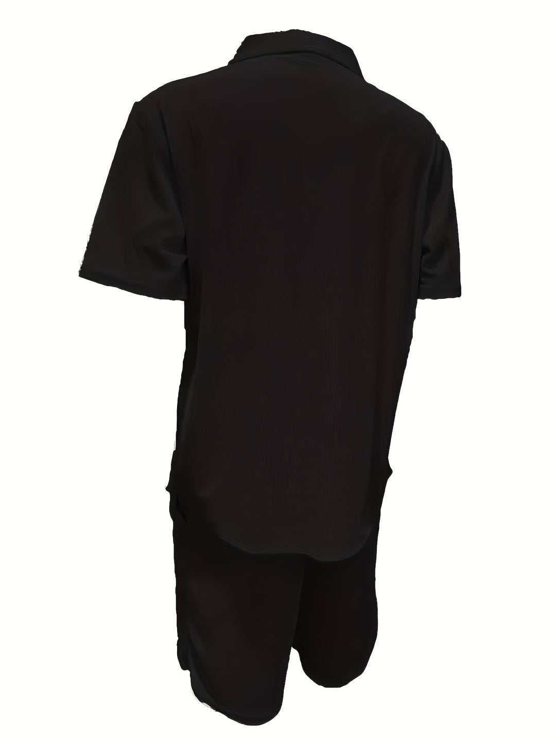 Men's Summer Set | Striped & Breathable | Short Sleeves & Drawstring | Polyester