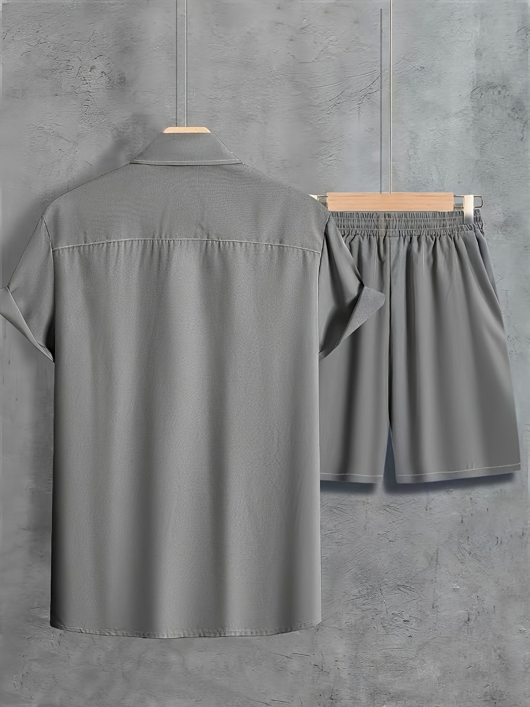 Men's Summer Set | Stylish Revere Collar Shirt & Drawstring Shorts | Breathable & Comfortable