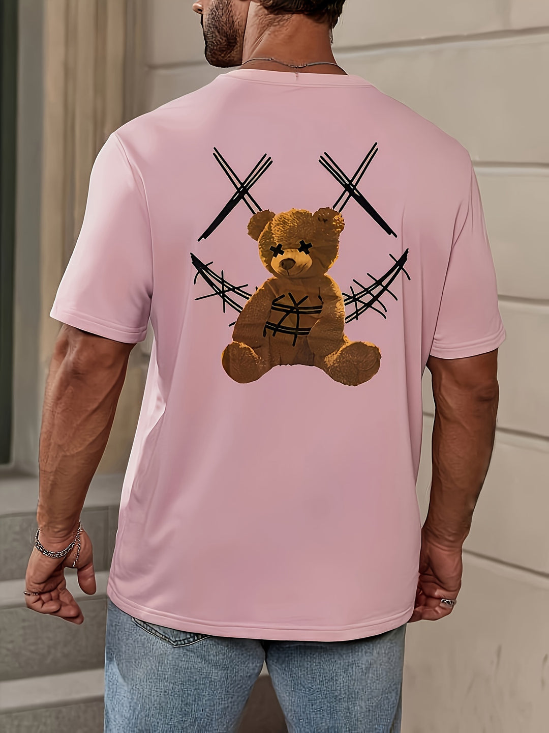 Men's T-shirt | Bear Print | Casual & Comfortable | Short Sleeves
