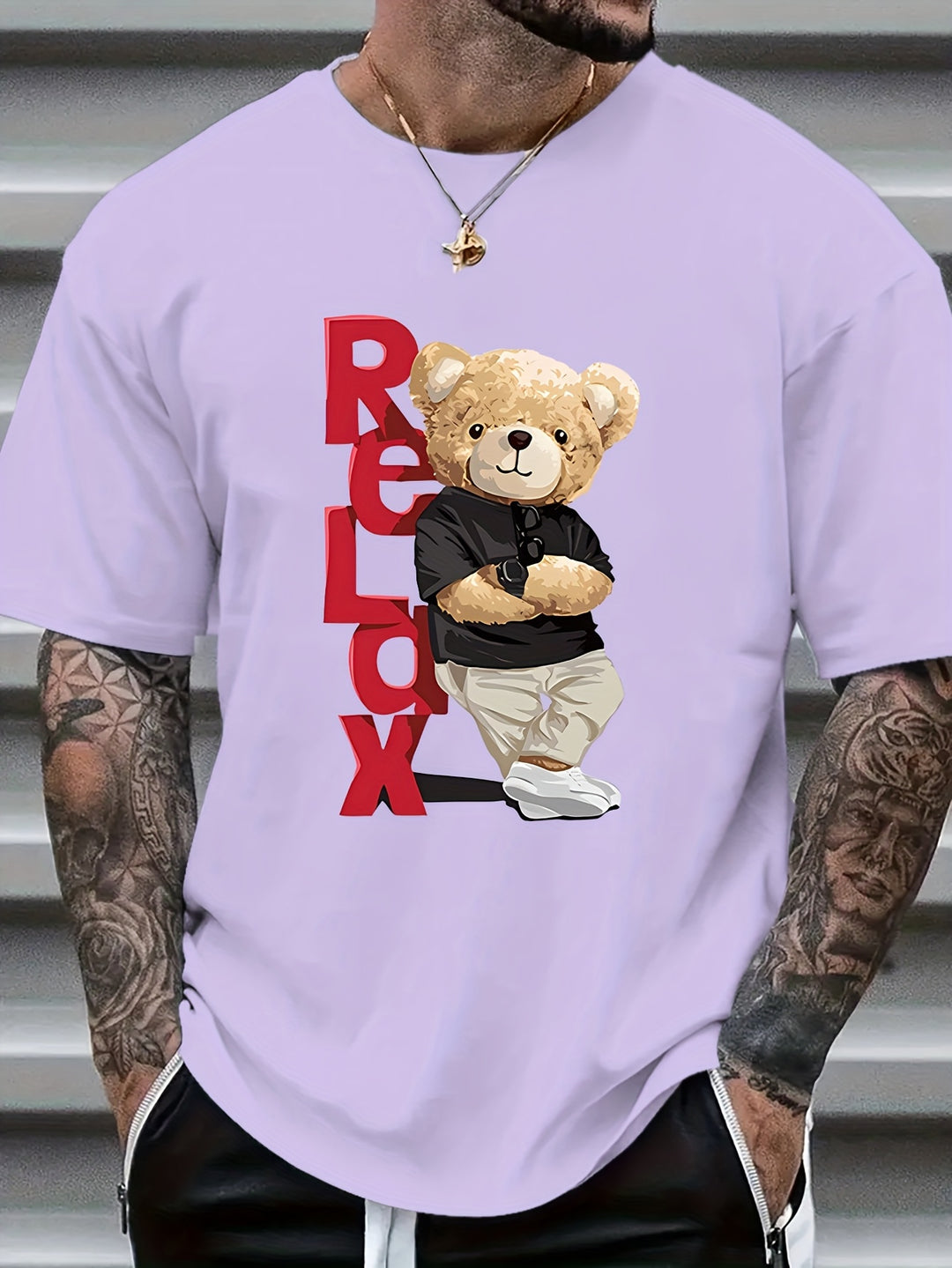 Men's T-shirt | Bear Print | Trendy & Comfortable | Premium Polyester