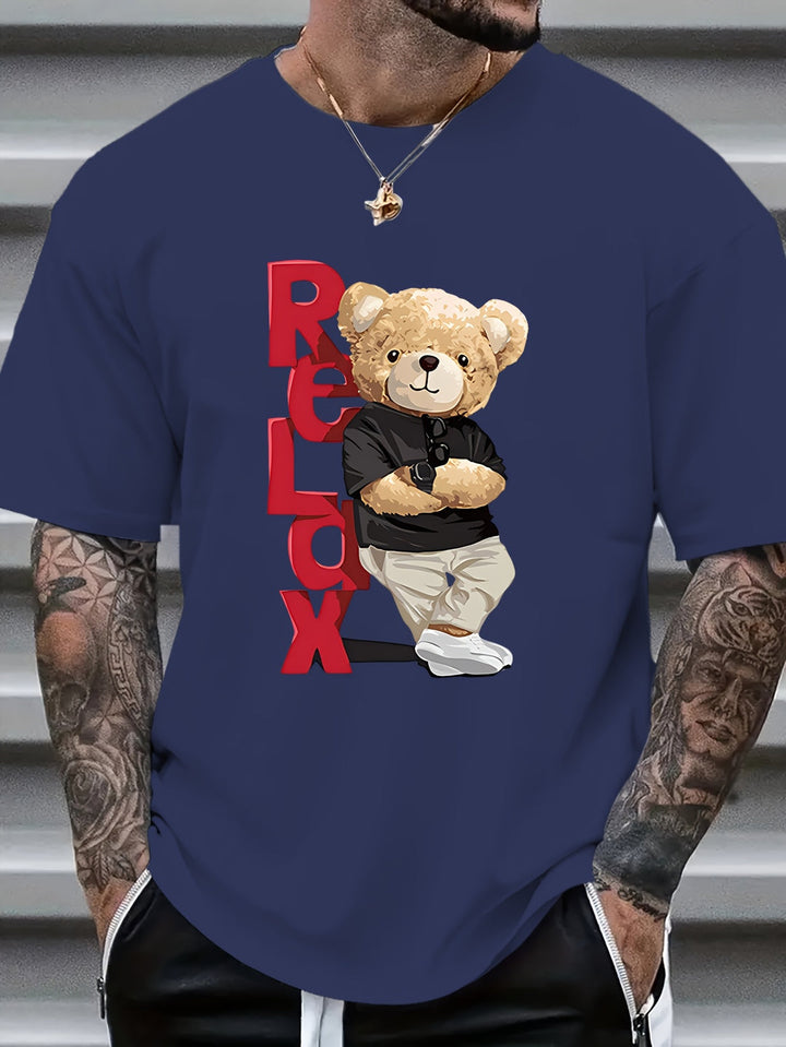 Men's T-shirt | Bear Print | Trendy & Comfortable | Premium Polyester